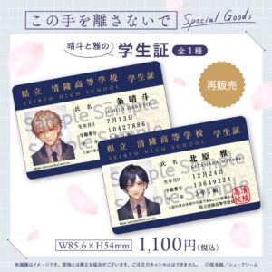 『この手を離さないで』晴斗と雅の学生証